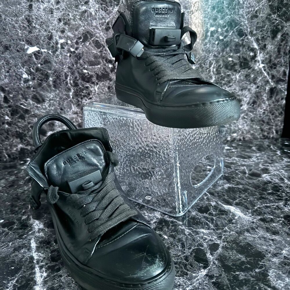 Buscemi Black Leather High-Top Sneakers Women's Size 9